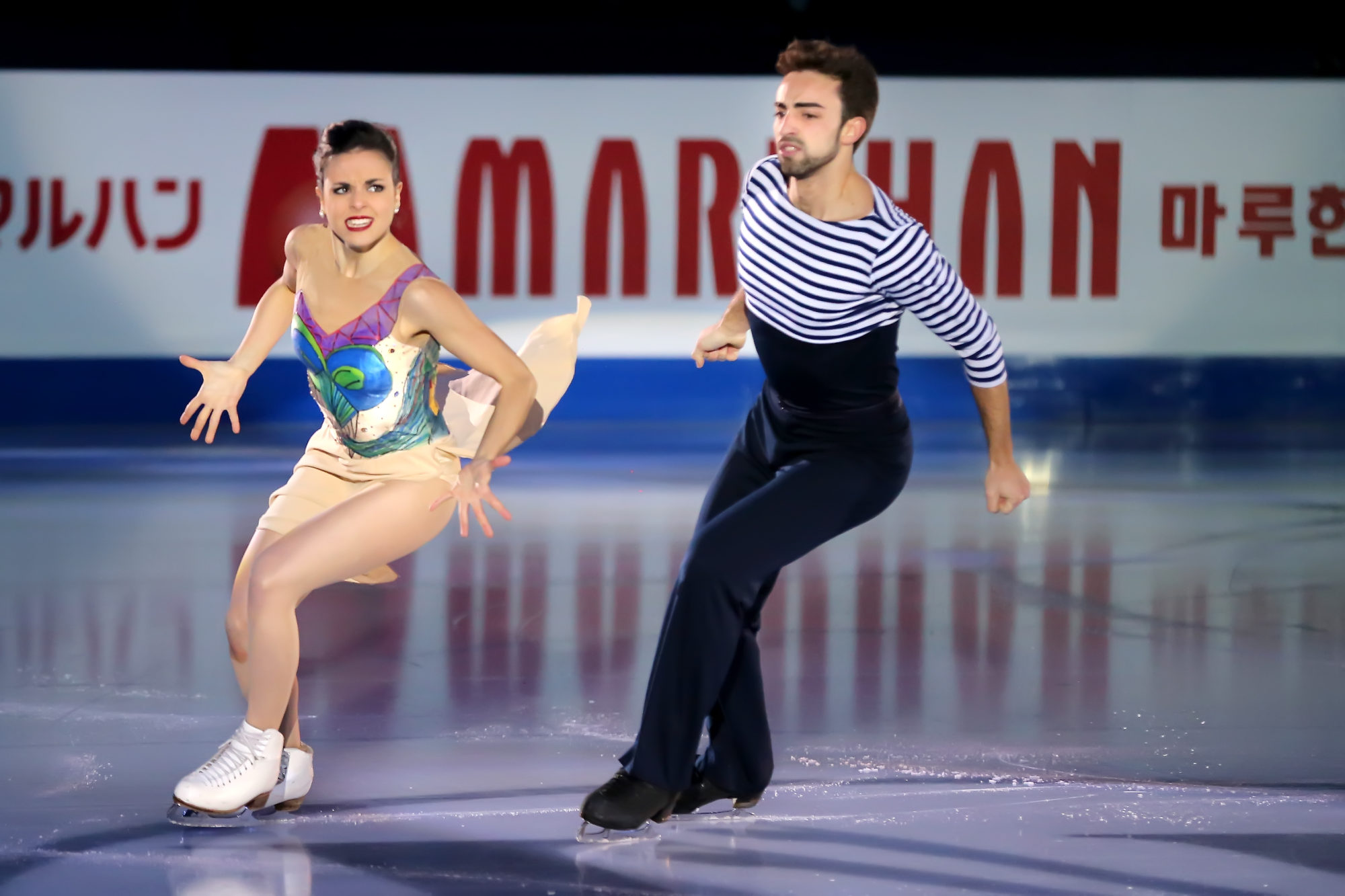 Saray Adri gala prensa 01 PATINAJE ARTÍSTICO PAREJAS SOBRE HIELO | FEDH | Federación Española de Deportes de Hielo