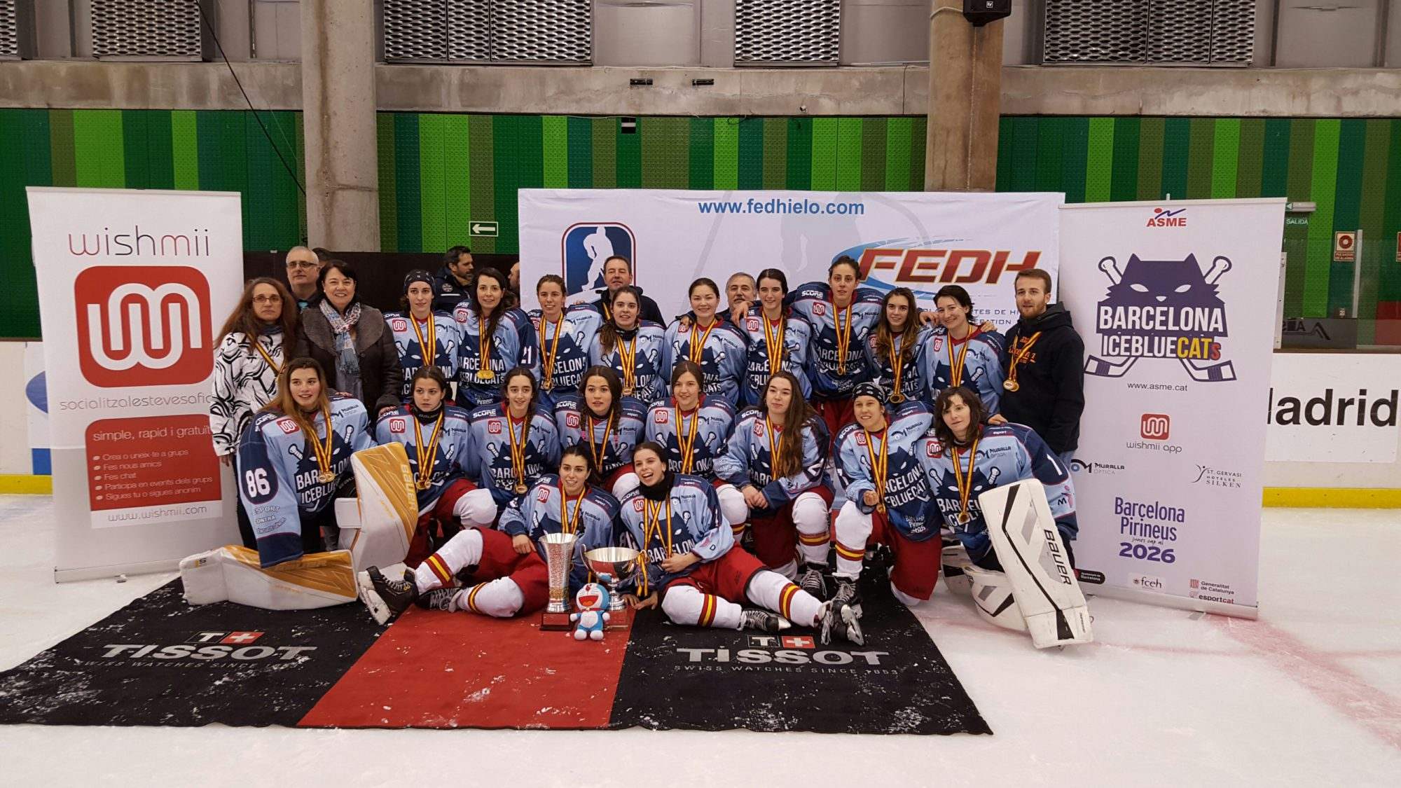 , Barcelona Ice Blue Cats hace doblete tras vencer en la Copa de España de Hockey Hielo femenina, Real Federación Española Deportes de Hielo