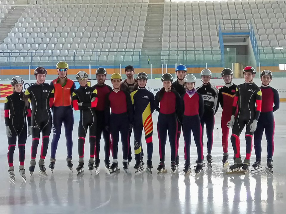 , El Equipo Nacional de Short Track se concentra en Jaca, Real Federación Española Deportes de Hielo