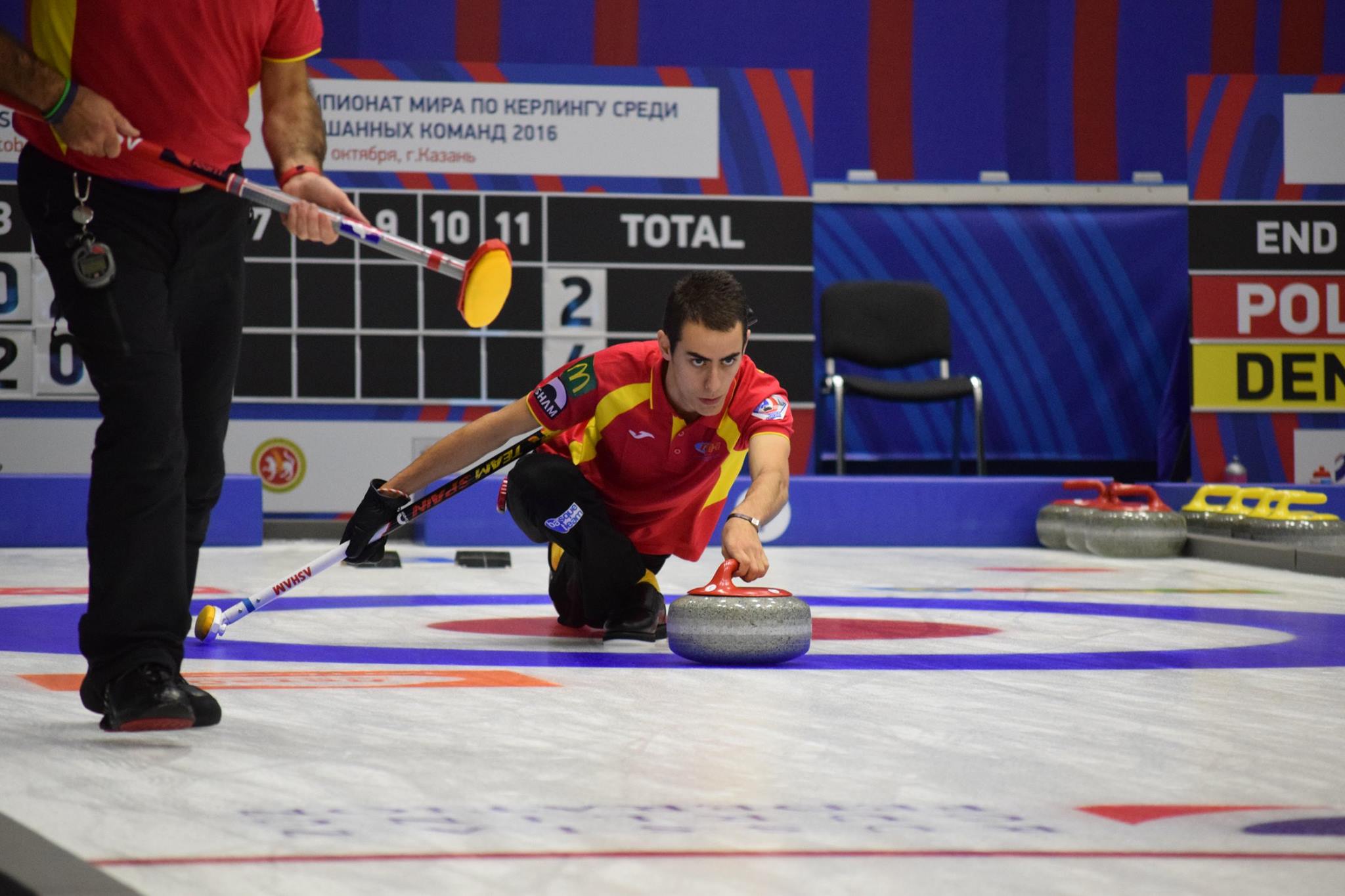 , España vence a Kazajstan en el Mundial Mixto de Curling, Real Federación Española Deportes de Hielo
