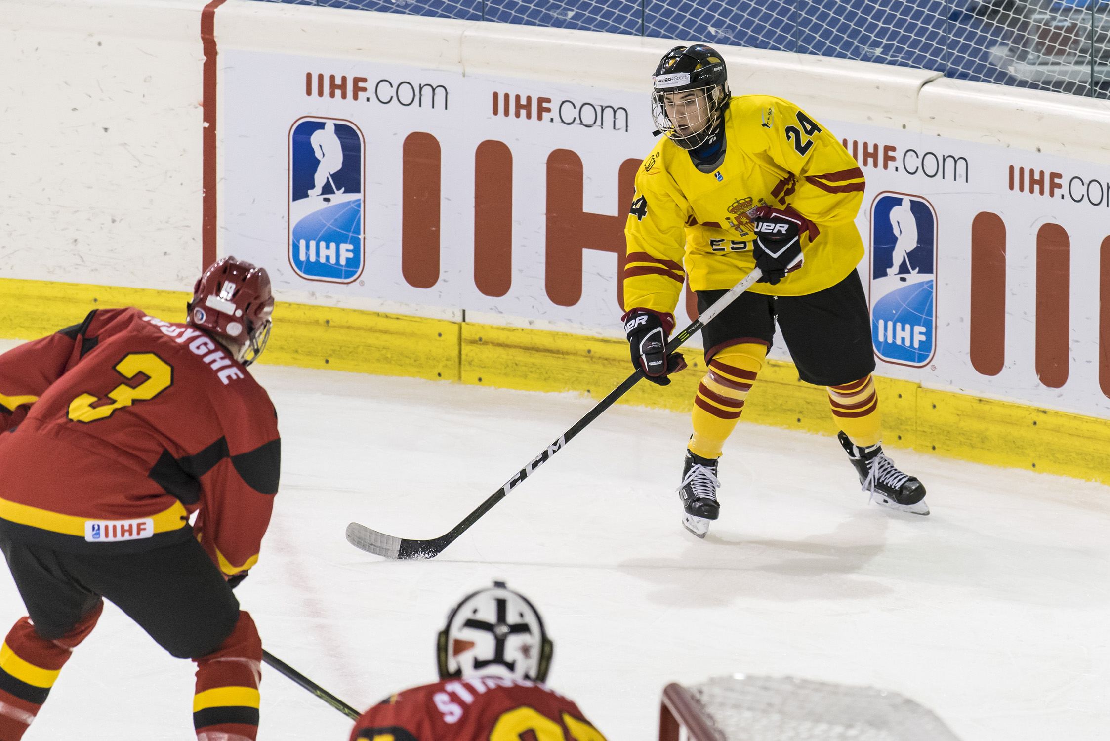 , España comienza con victoria en el Mundial U18 de Hockey Hielo, Real Federación Española Deportes de Hielo