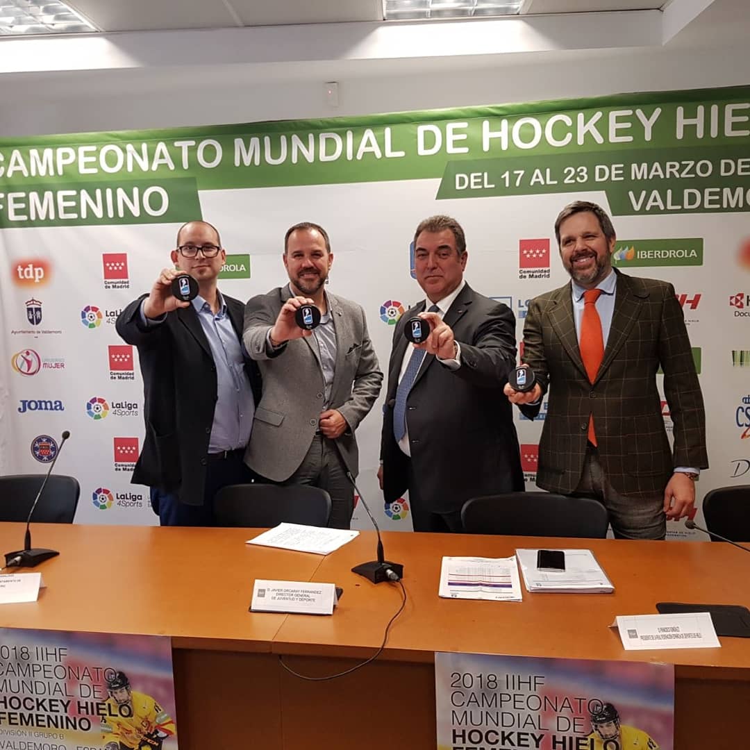 , Presentado el Mundial de Hockey Hielo Senior Femenino de Valdemoro, Real Federación Española Deportes de Hielo