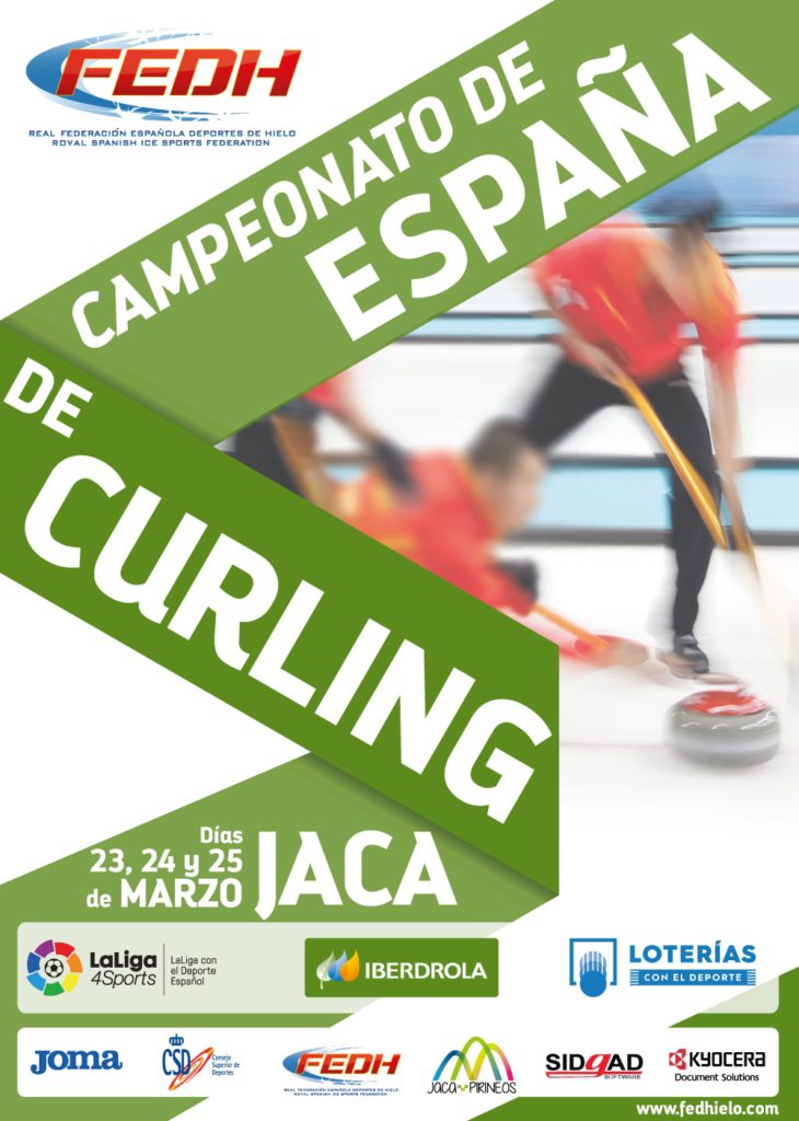 , Jaca coronará los Campeones masculinos y femeninos del Curling español, Real Federación Española Deportes de Hielo