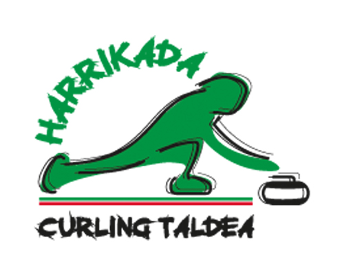 FEDHIELO. Real Federación Española Deportes de Hielo | HARRIKADA CURLING TALDEA LOGO