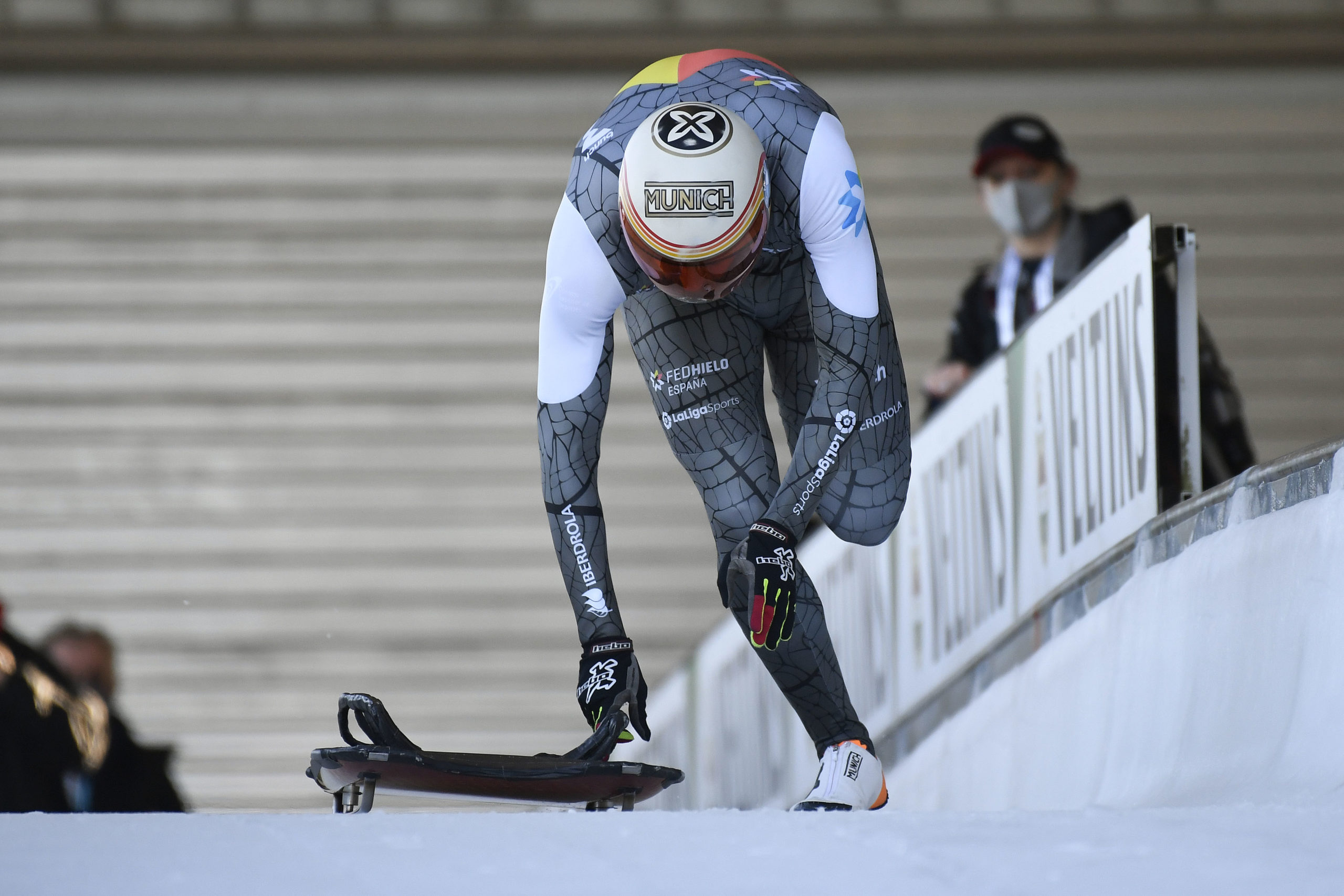 skeleton, El equipo nacional de skeleton debuta con nota en las Copas de Europa de Alemania, Real Federación Española Deportes de Hielo