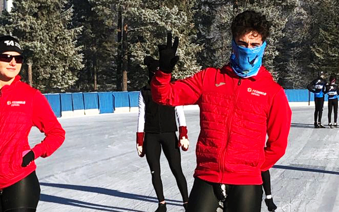 Nil Llop, Nil Llop establece el récord de España junior de los 3000 metros en la Tatra Cup, Real Federación Española Deportes de Hielo