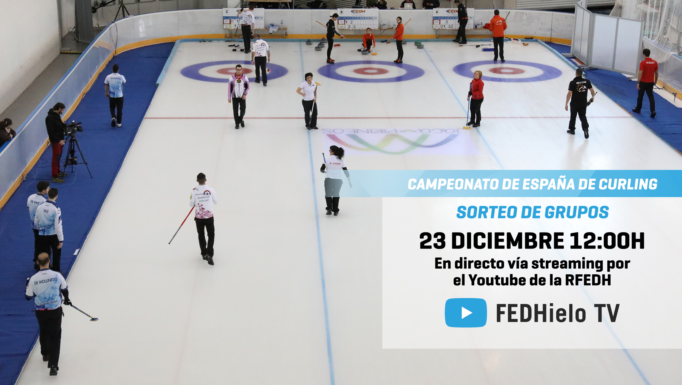 curling, El sorteo de los grupos del Campeonato de España de curling se ofrecerá por streaming, Real Federación Española Deportes de Hielo