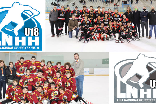 LNHH, CH Jaca y Quimeras Valdemoro, campeones de la LNHH U18 y U15, Real Federación Española Deportes de Hielo