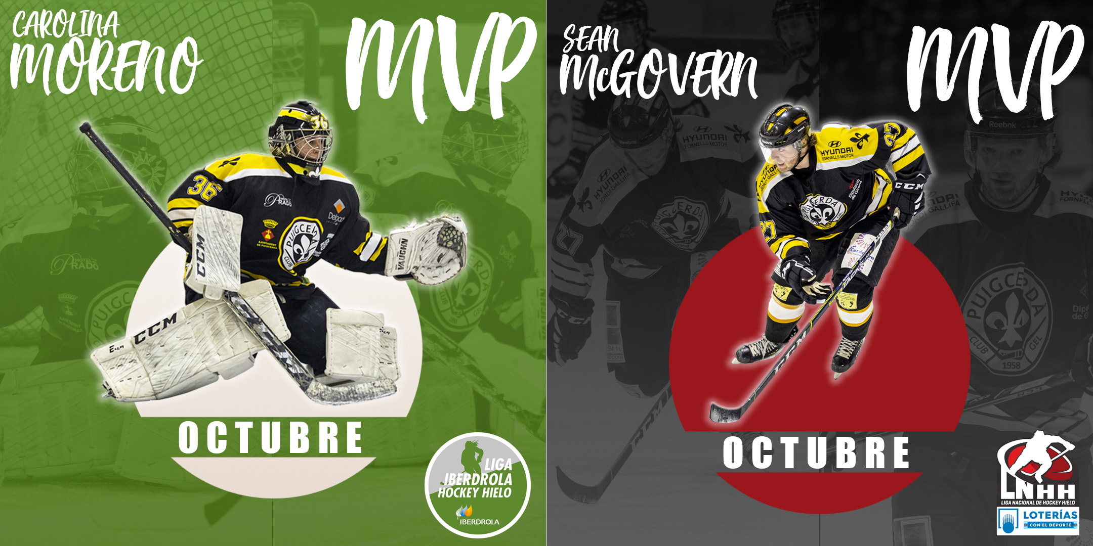 Carolina Moreno, Carolina Moreno y Sean McGovern, MVPs del mes de octubre, Real Federación Española Deportes de Hielo