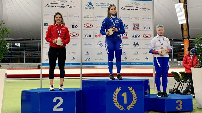 Ainoa Carre&ntilde;o, Nuevo podio para Ainoa Carre&ntilde;o en la segunda Copa del Mundo Junior de Inzell, Real Federaci&oacute;n Espa&ntilde;ola Deportes de Hielo