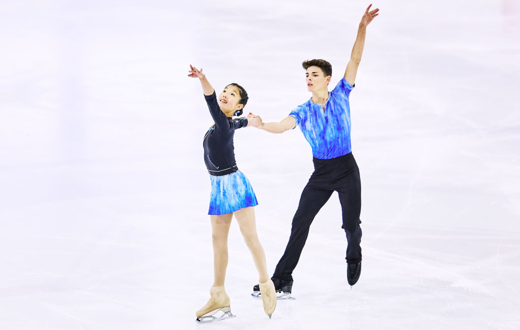 , Carolina Shan Campillo &#038; Miguel Martos completan un positivo debut en un Junior Grand Prix, Real Federación Española Deportes de Hielo