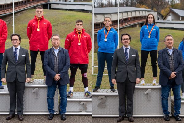 , Clara Aznar y Adrián Rodríguez, flamantes Campeones de España de Skeleton, Real Federación Española Deportes de Hielo