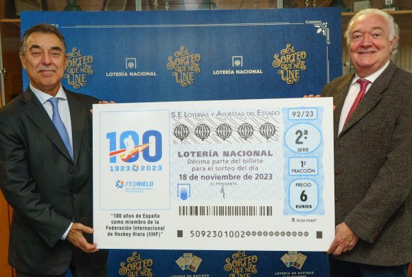 , Lotería Nacional dedica el décimo de este sábado al Centenario del Hockey Hielo español, Real Federación Española Deportes de Hielo