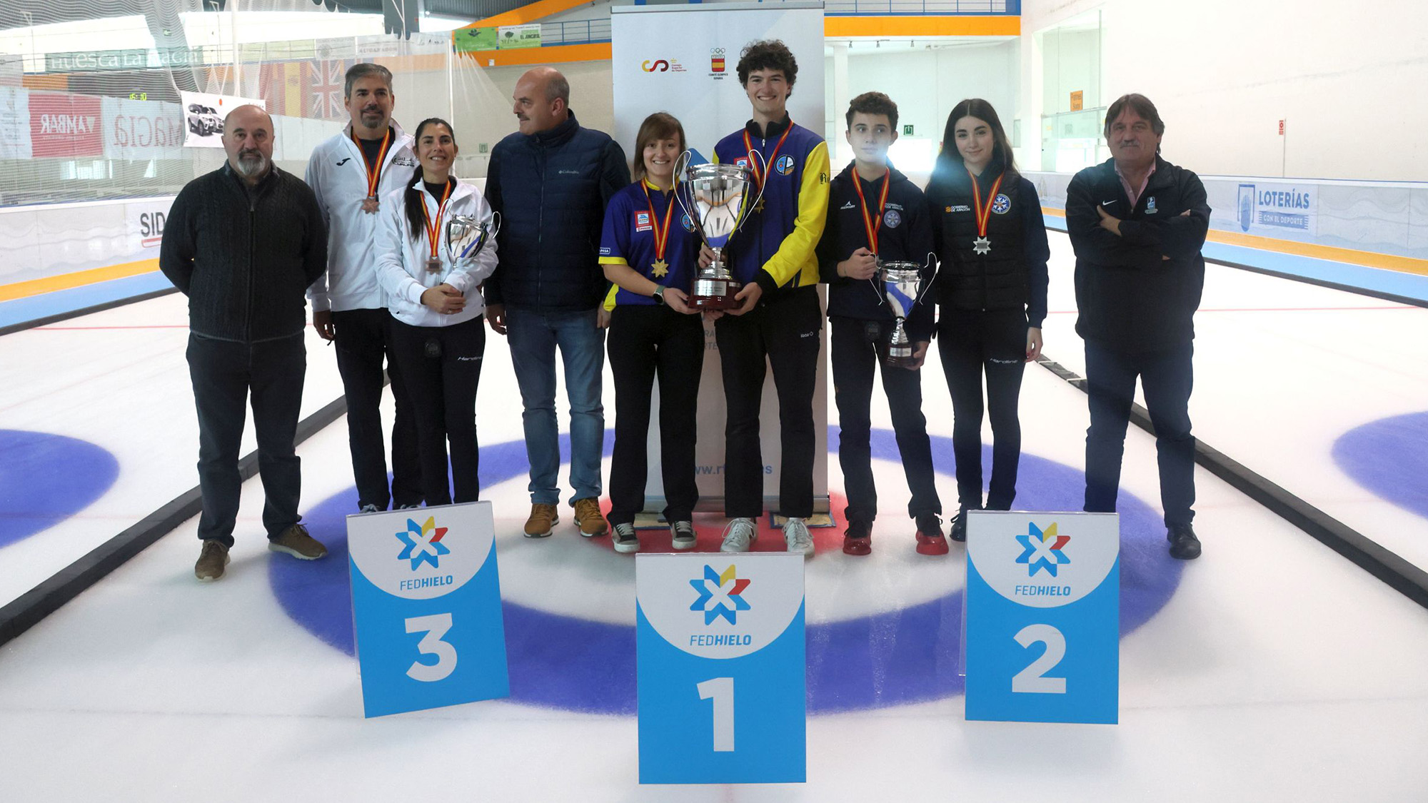 , El Campeonato de España de Curling abre el telón con victoria de Puigcerdà en la 2ª División de Dobles Mixtos, Real Federación Española Deportes de Hielo