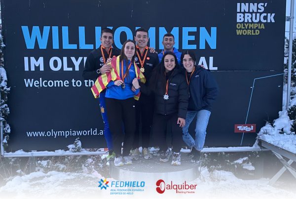, Clara Aznar y Adrián Rodríguez revalidan el oro en el Campeonato de España Alquiber de Skeleton 2023, Real Federación Española Deportes de Hielo