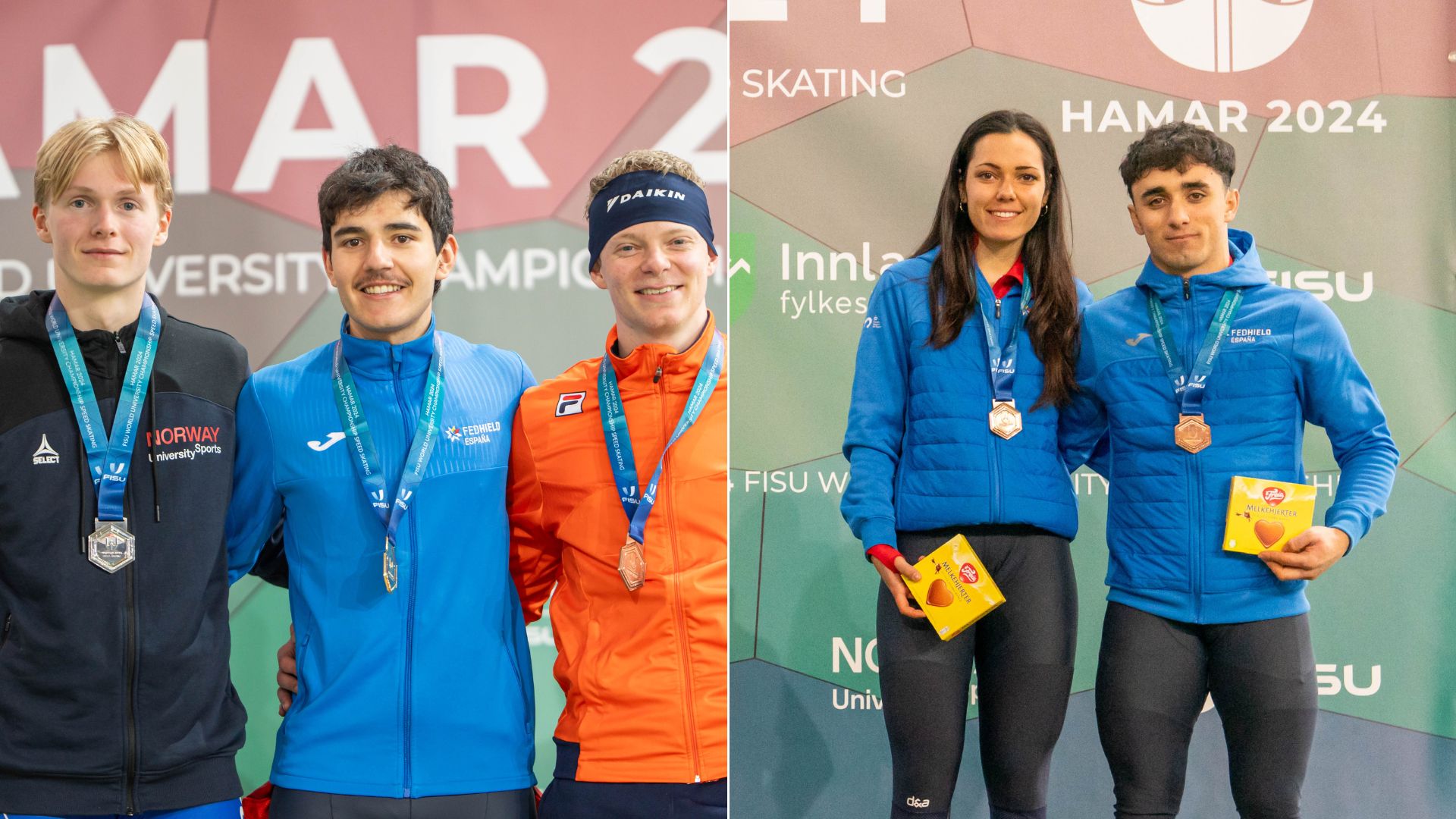 , Dos medallas para España en el Mundial Universitario de Patinaje de Velocidad 2024, Real Federación Española Deportes de Hielo