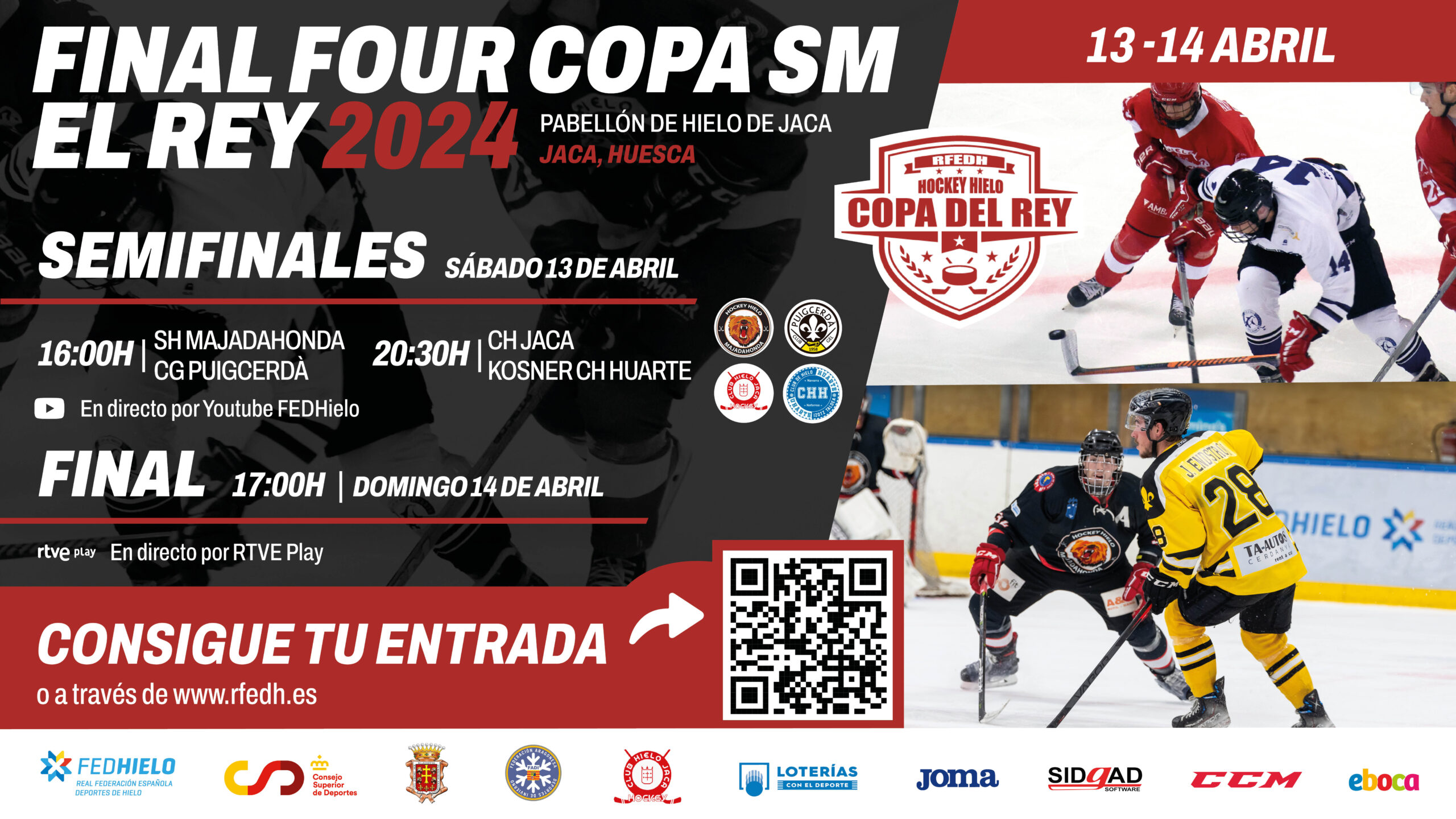 , La Final Four de la Copa de SM el Rey 2024 despide la temporada en Jaca, Real Federación Española Deportes de Hielo