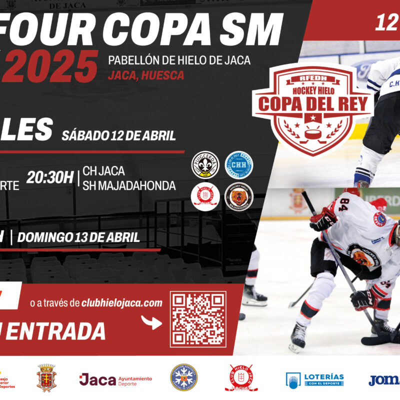 hockey hielo, Puigcerdà, Jaca, Majadahonda y Huarte se citan en la Final Four de la Copa de SM el Rey 2025, Real Federación Española Deportes de Hielo