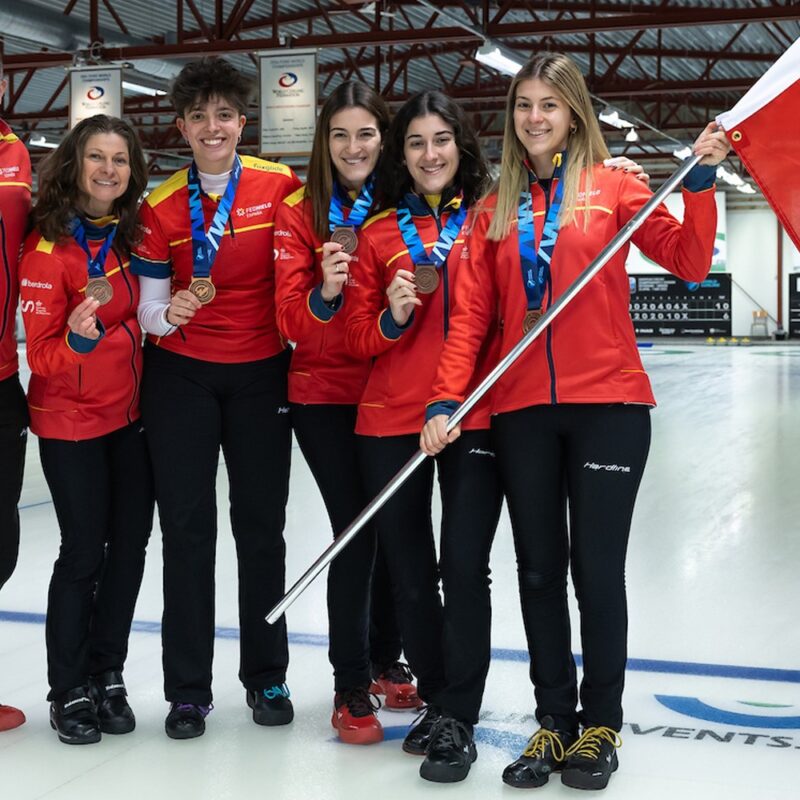 Curling, España consigue la medalla de bronce en el Europeo-C femenino, Real Federación Española Deportes de Hielo