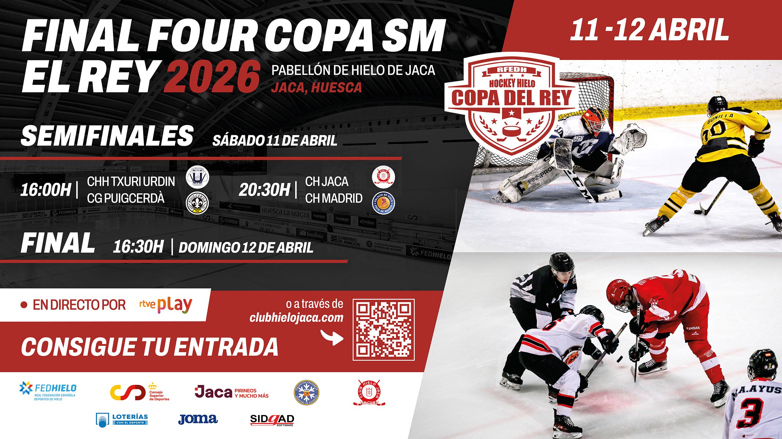 , Jaca, lista para una emocionante Final Four de la Copa de SM el Rey 2026, Real Federación Española Deportes de Hielo