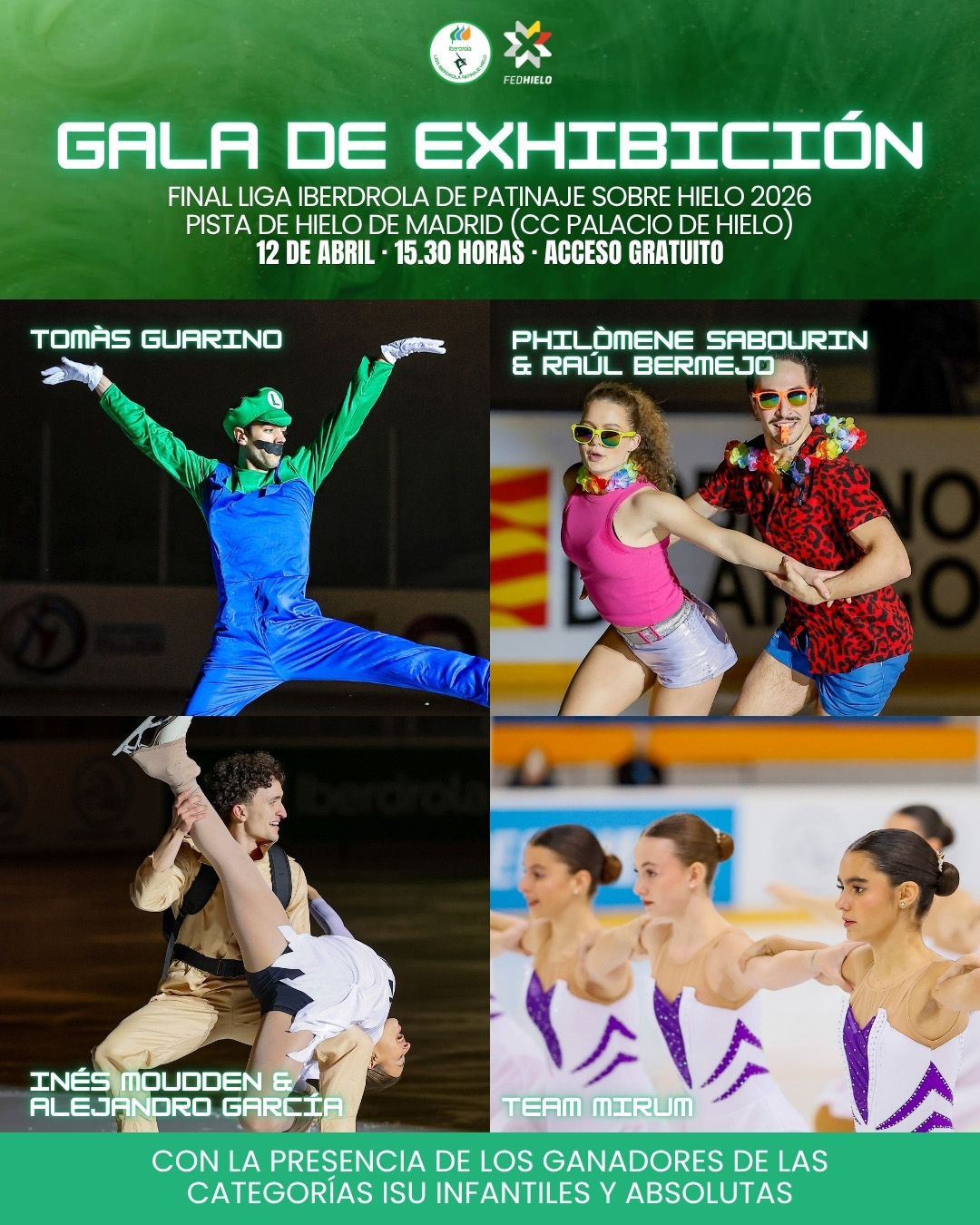 Patinaje, Liga Iberdrola de Patinaje sobre Hielo, Real Federaci&oacute;n Espa&ntilde;ola Deportes de Hielo